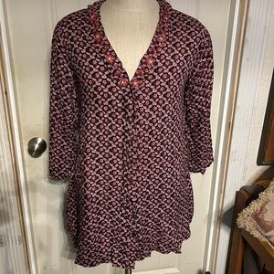 April Cornell Blouse Tunic Small